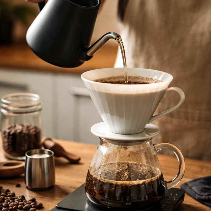 Preparo de café em método V60